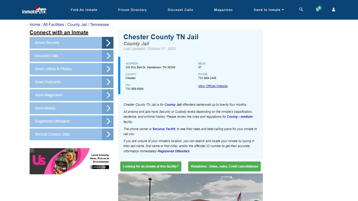 Chester County TN Jail - Inmate Locator - Henderson, TN