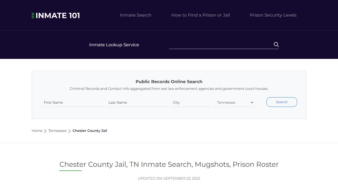 Chester County Jail, TN Inmate Search, Mugshots, Prison Roster