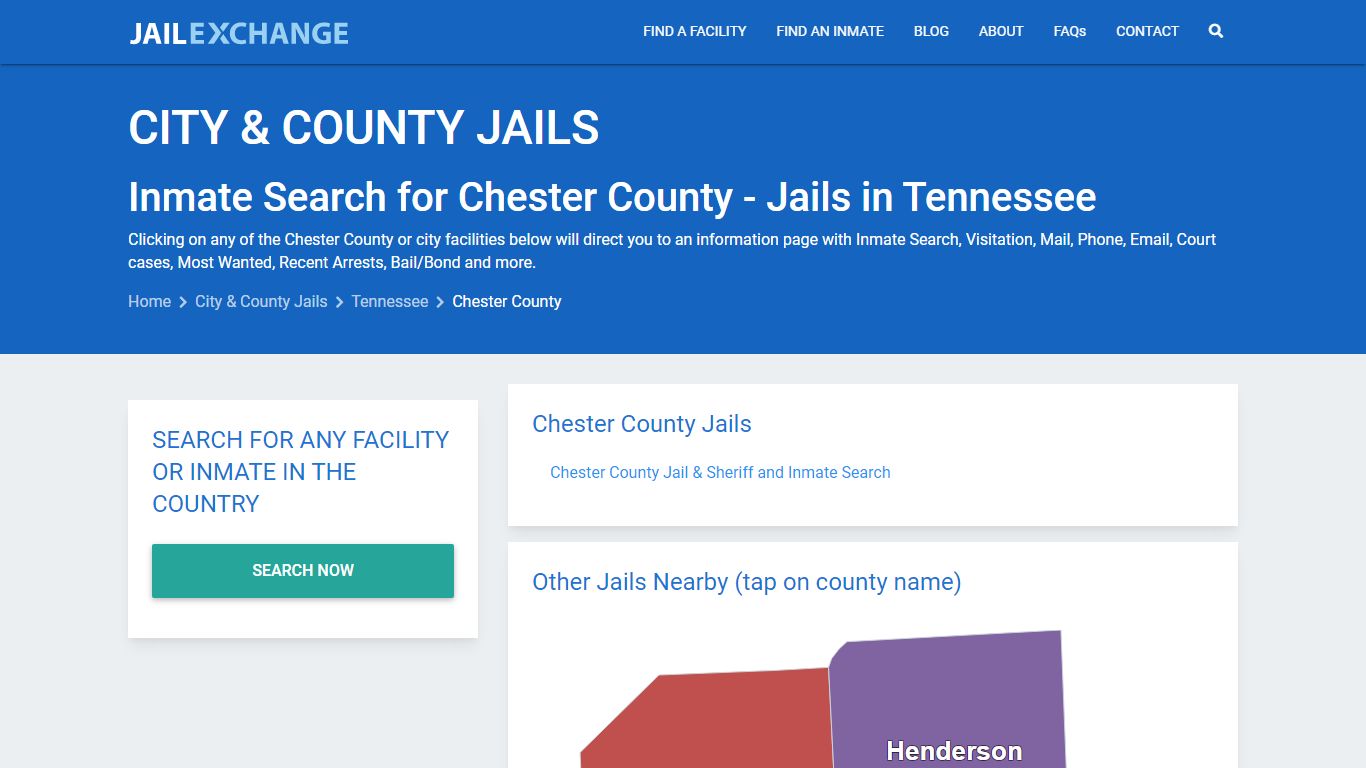 Inmate Search for Chester County | Jails in Tennessee - Jail Exchange